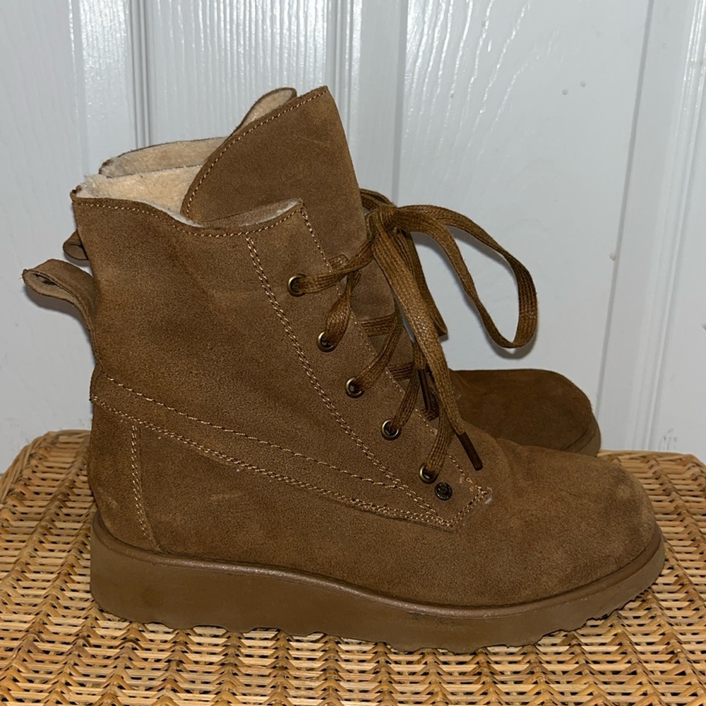 BEARPAW Krista youth booties in hickory
